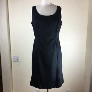 Tahari Black Pleated Dress